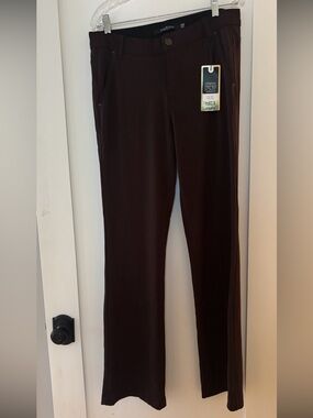Dark Brown Stretch Ponte Pants